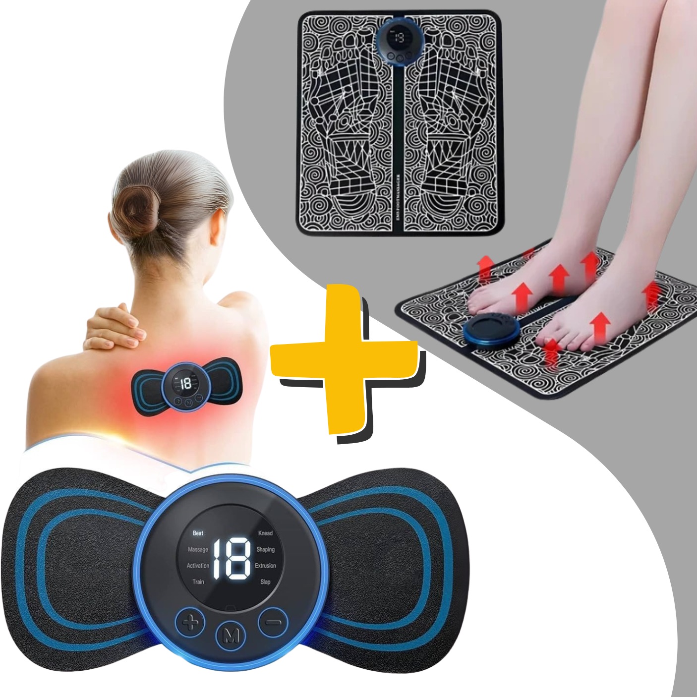 COMBO MASAJEADOR DE PIES + TIPO MARIPOSA