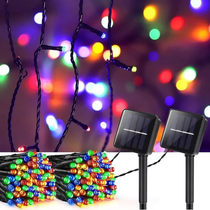 Luz Navideño Panel Solar 200-300 LED RGB