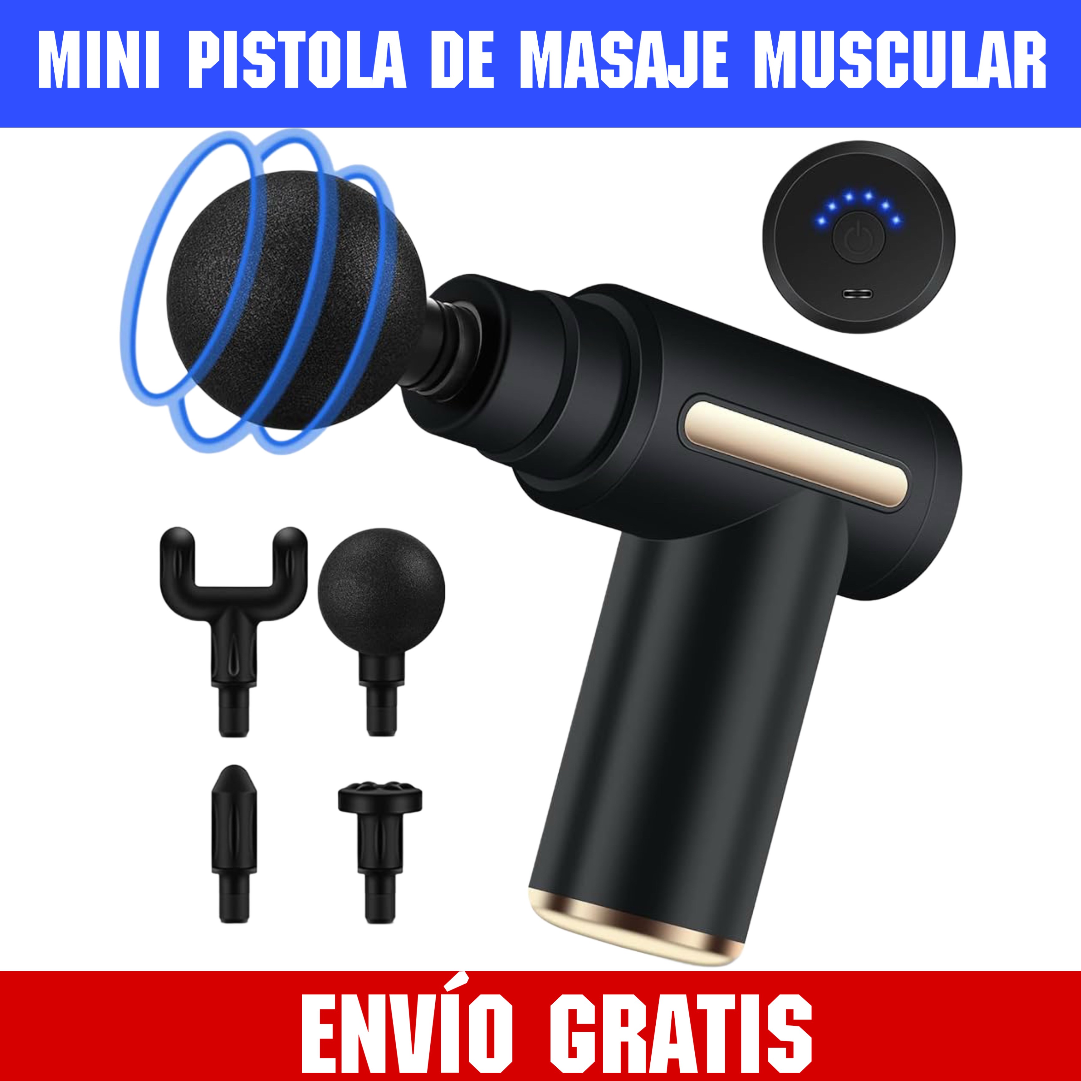 Mini Pistola de Masaje Muscular 
