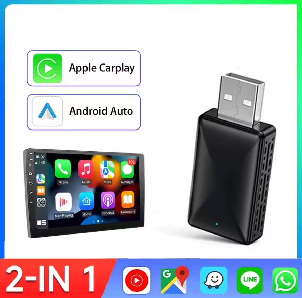 Adaptador para Carplay 2 en 1