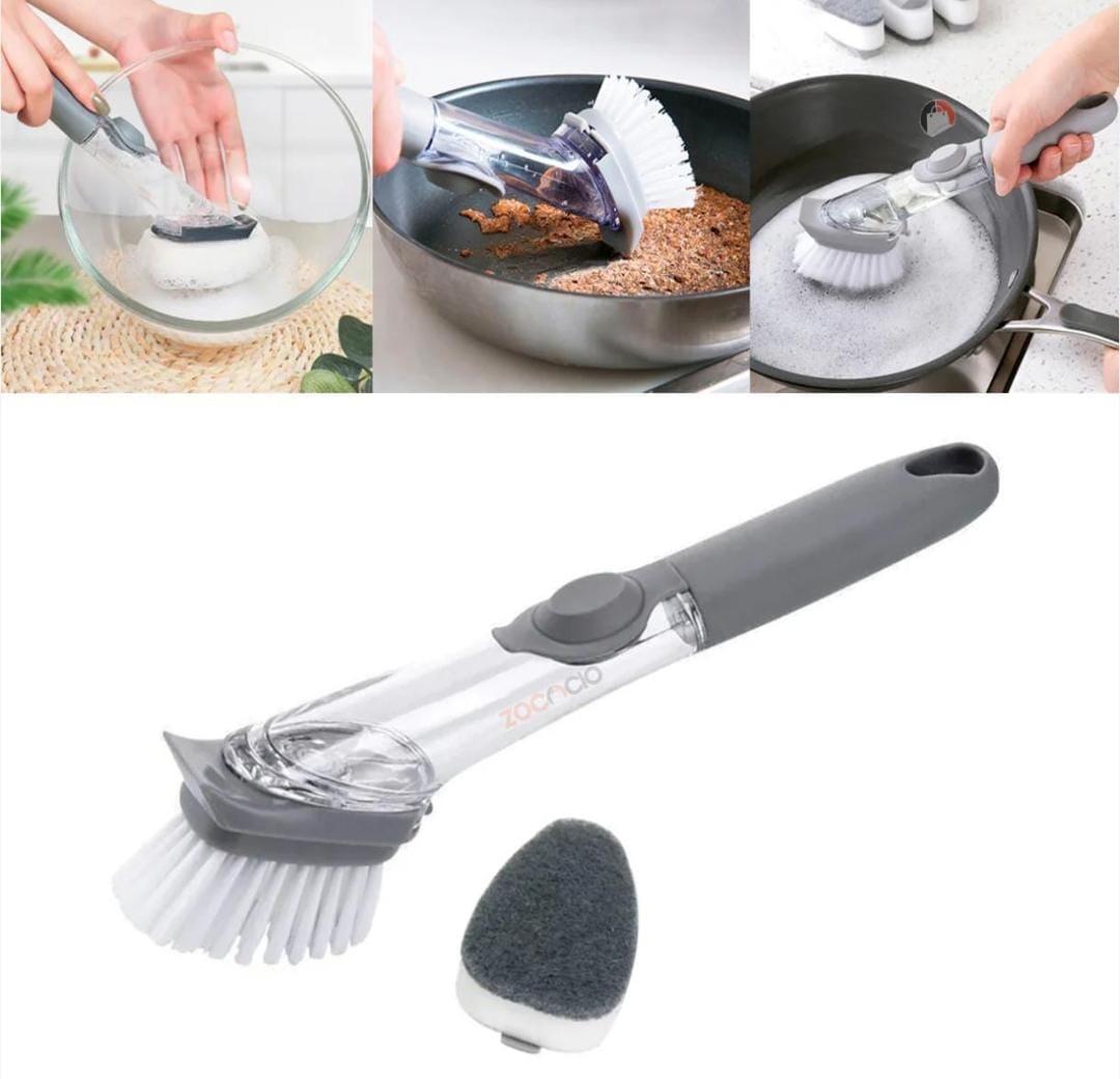 CEPILLO CON DISPENSADOR DE JABON